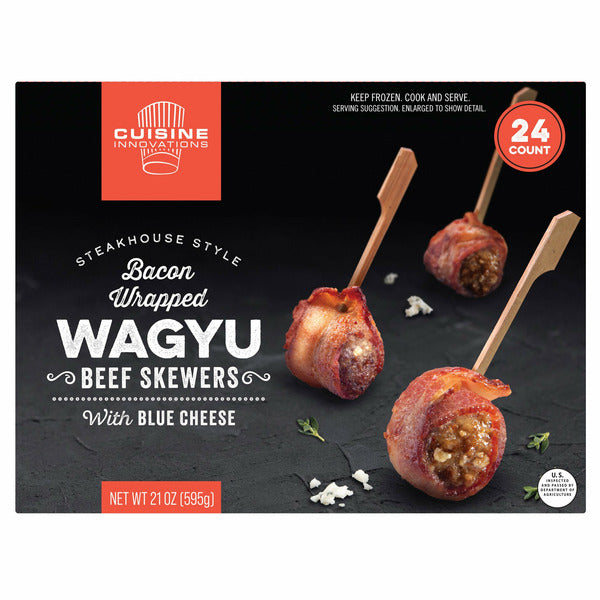 Cuisine Innovations Bacon Wrapped Wagyu Beef Skewers, 24-count