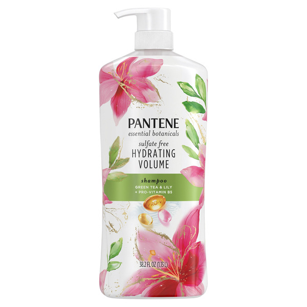 Pantene Essential Botanical Green Tea & Lily Hydrating Volume Shampoo, 38.2 fl oz