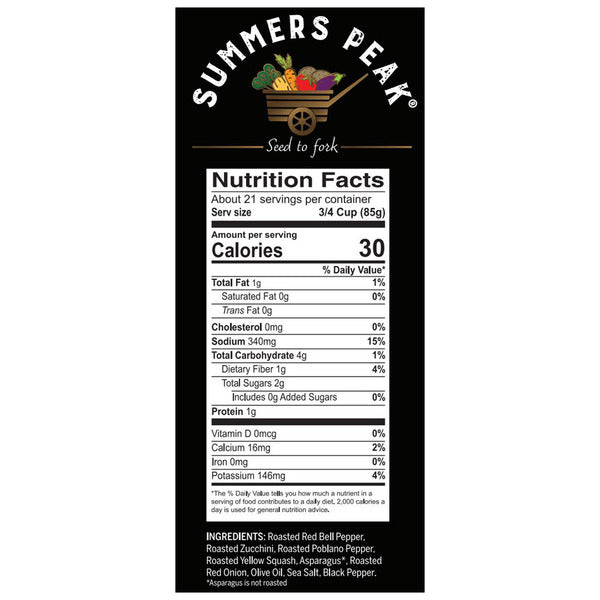 Summers Peak Roasted Vegetable Blend, 64 oz