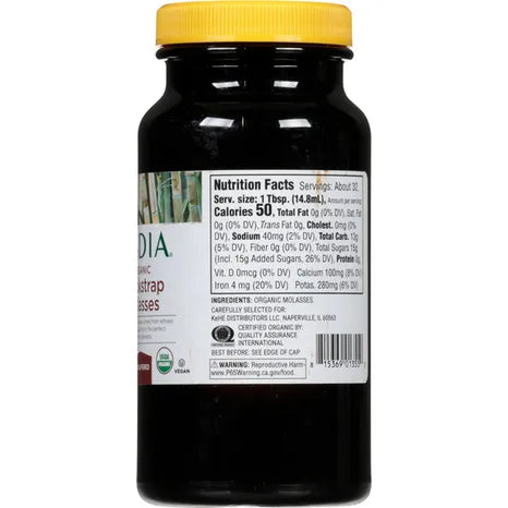 Cadia Organic Blackstrap Molasses, 16 oz