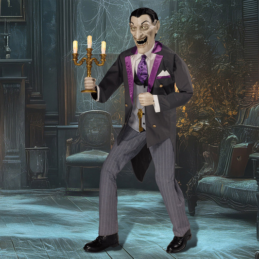 6' Animated Vampire Butler with LED Eyes and Sound