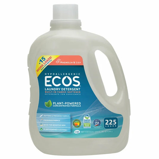 Ecos Liquid Laundry Detergent Free & Clear, 225 Loads