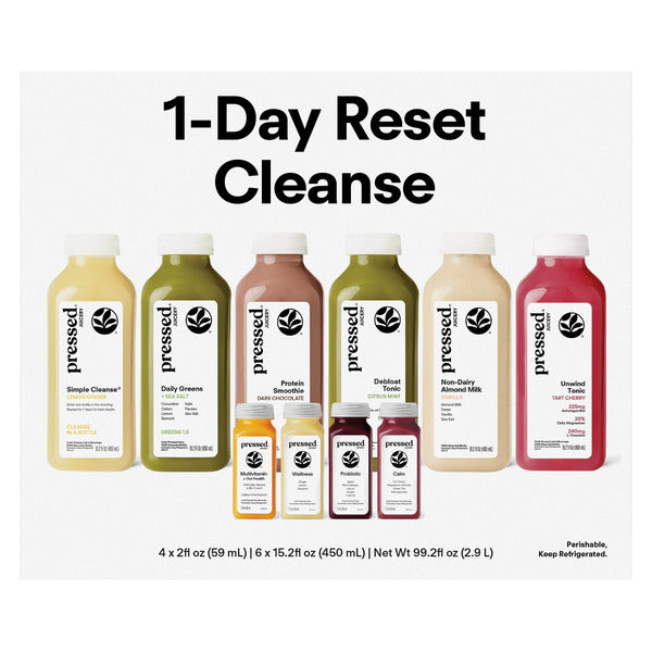Pressed Juicery 1 Day Reset Cold Presed Juice Variety Pack, 99.2 fl oz