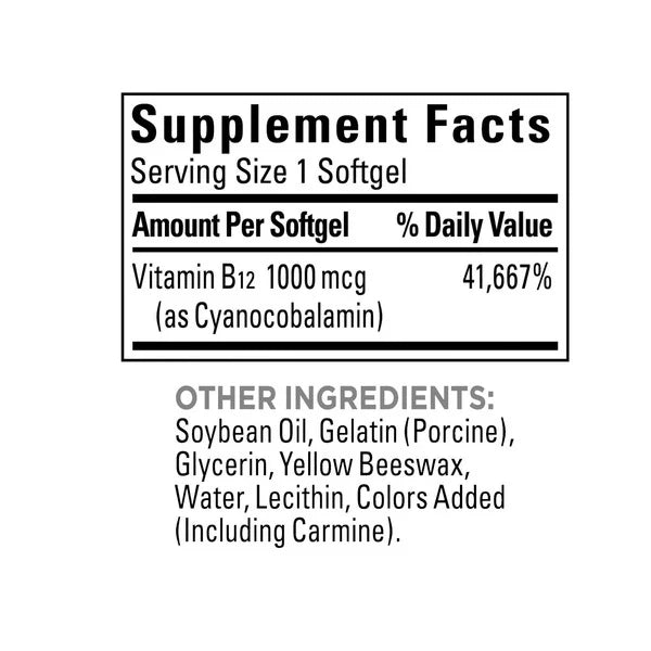 Nature Made Vitamin B12 1000 mcg, 400 Softgels