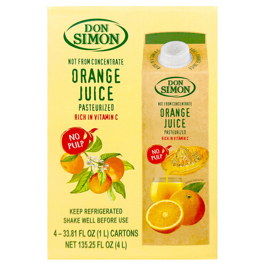 Don Simon Orange Juice, 33.81 fl oz, 4-count