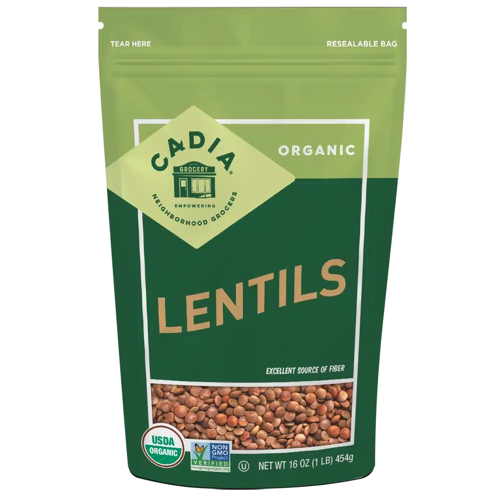 Cadia Organic Cooked Lentils, 16 oz