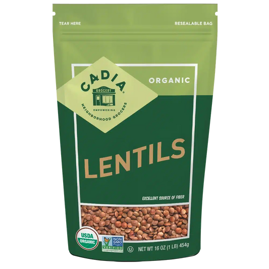 Cadia Organic Cooked Lentils, 16 oz