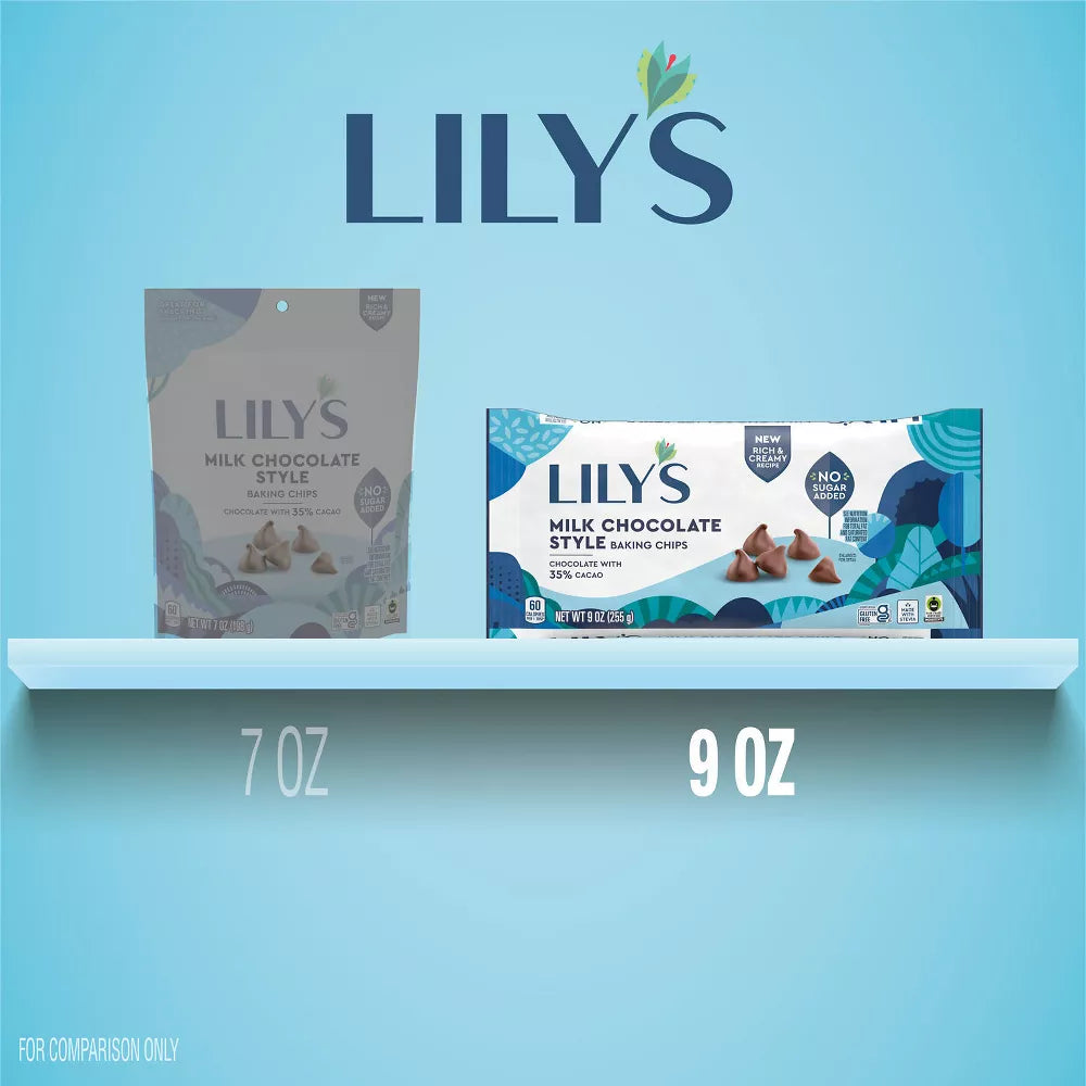 Lily's Milk Style Chocolate Chips, 9 oz