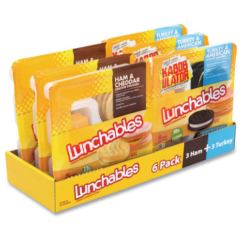 Lunchables Cracker Stackers, Ham and Turkey Variety Pack, 6 ct