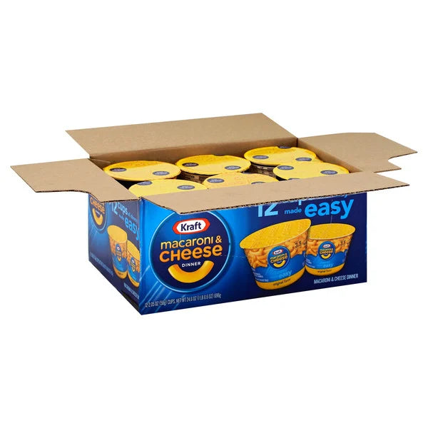 Kraft Macaroni & Cheese Dinner Cup 12 ct, 2.05 oz