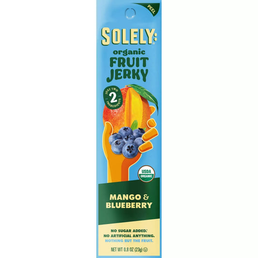 Solely Organic Mango & Blueberry Fruit Jerky, 0.8oz