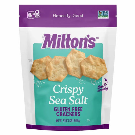 Milton's Gluten Free Crispy Sea Salt Crackers, 20 oz