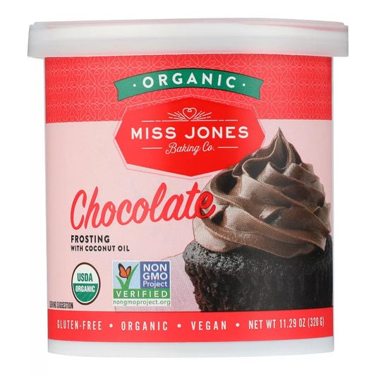 Miss Jones Baking Co. Organic Chocolate Frosting Wtih Coconut Oil -