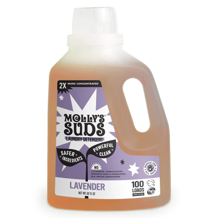 Molly's Suds Lavender Liquid Laundry Detergent, 100 Count