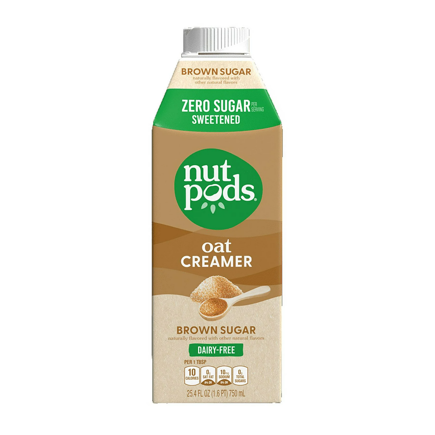 nutpods Zero Sugar Brown Sugar Oat Milk Creamer, 25.4 oz