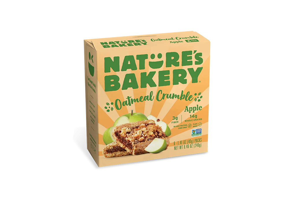 Nature's Bakery Oatmeal Crumble Apple Bars, 6 Count