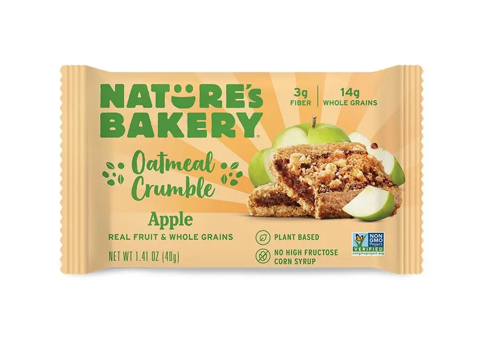 Nature's Bakery Oatmeal Crumble Apple Bars, 6 Count