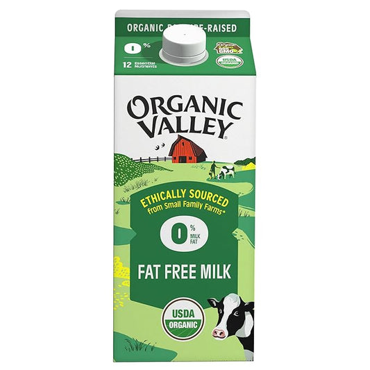 Organic Valley Fat Free Milk, 64 oz