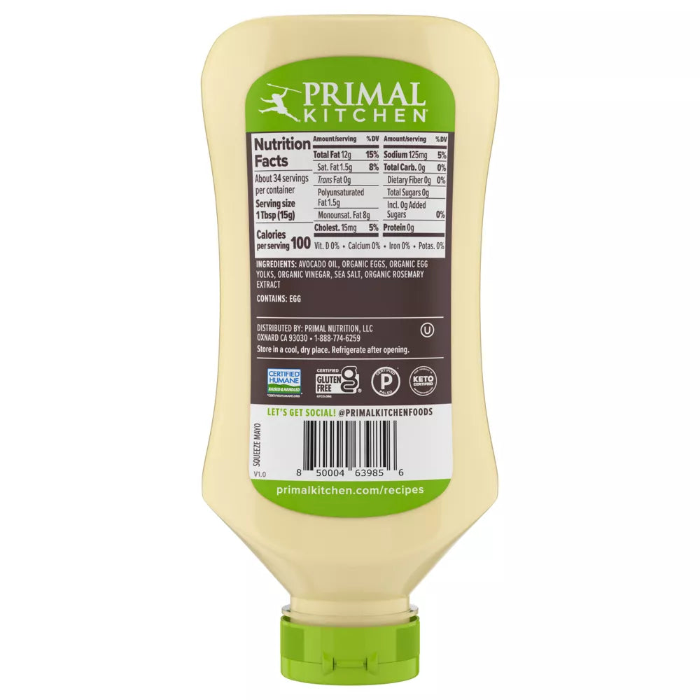 Primal Kitchen Squeeze Mayo with Avocado Oil, 17 oz