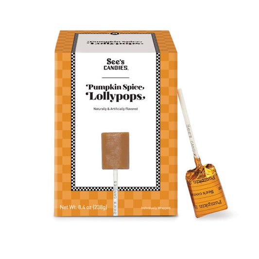 See's Candies Pumpkin Spice Lollypops 8.4oz
