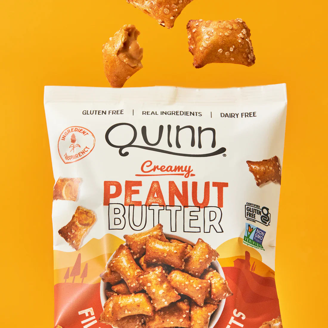 Quinn Creamy Peanut Butter Filled Pretzel Nuggets, 1.5 oz