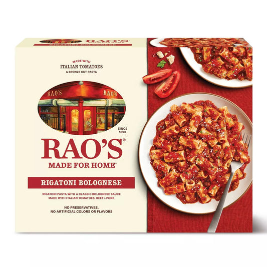 Rao's Made for Home All Natural Frozen Pasta Meal Rigatoni Bolognese, 25 oz