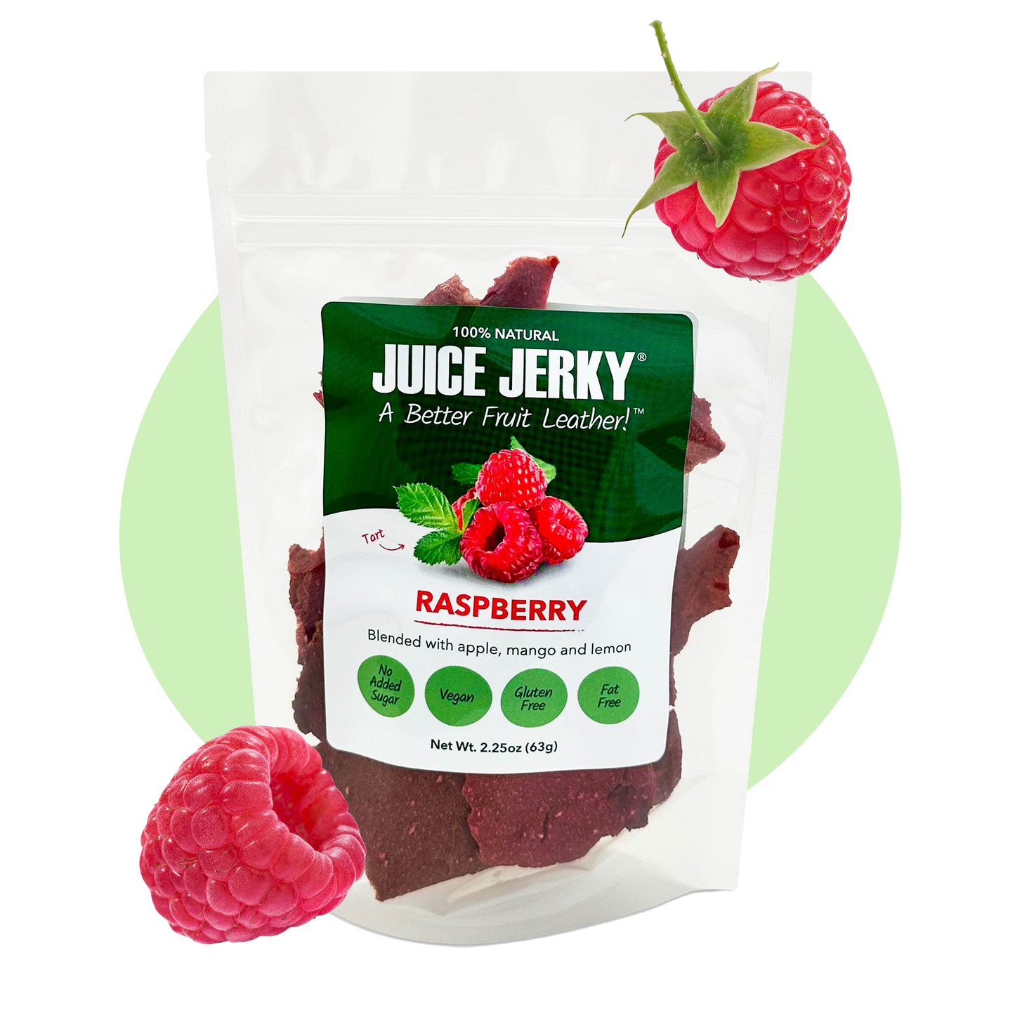 Juice Jerky Fruit Leather Raspberry 2.25oz