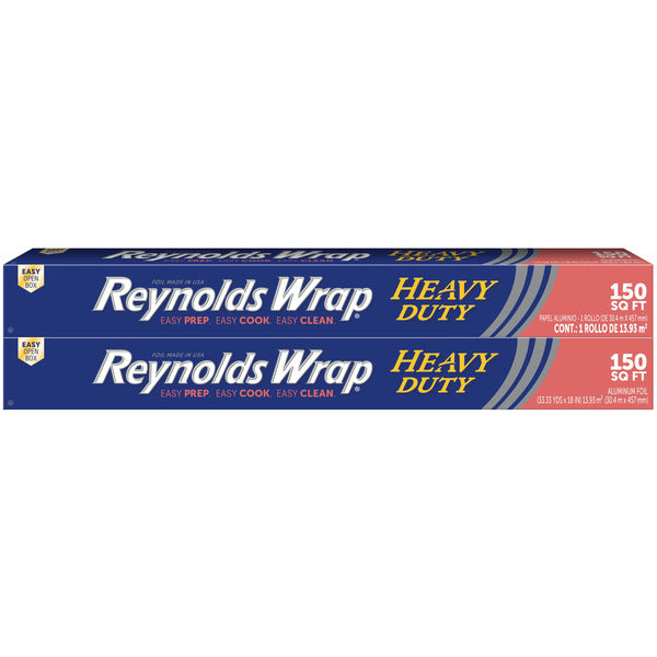 Reynolds Wrap Heavy Duty Aluminum Foil, 150 sq ft, 2 ct