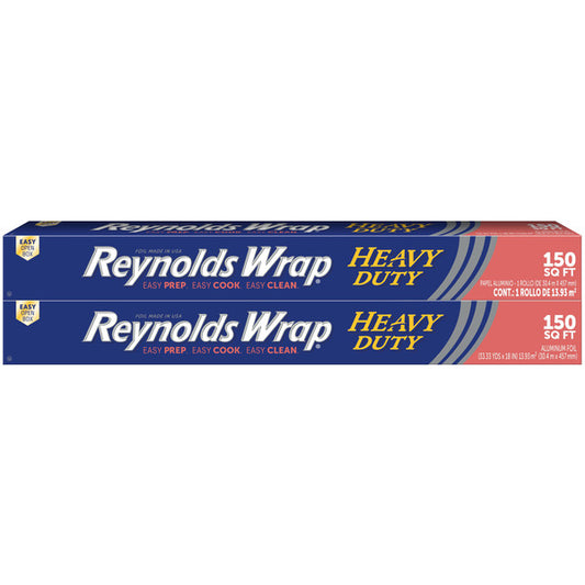 Reynolds Wrap Heavy Duty Aluminum Foil, 150 sq ft, 2 ct