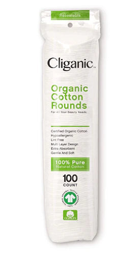 Cliganic Organic Cotton Rounds, 100 Count