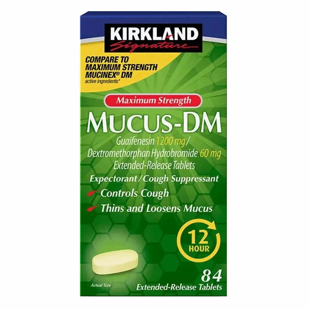Kirkland Maximum Strength Mucus DM 1200 mg 84 Tablets