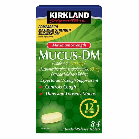 Kirkland Maximum Strength Mucus DM 1200 mg 84 Tablets