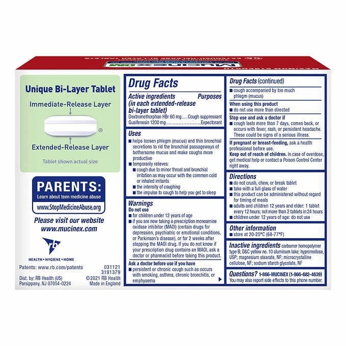 Mucinex DM Expectorant & Cough Treatment 56 Count