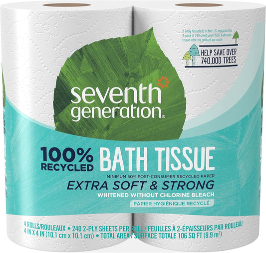 Seventh Generation Bath Tissue Toilet Paper, 4 Count