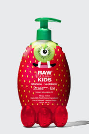 Raw Sugar Kids Shampoo/Conditioner Strawberry + Kiwi | 12oz