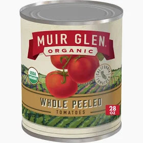 Muir Glen Organic Tomato Whole Peeled with Basil, 28 oz