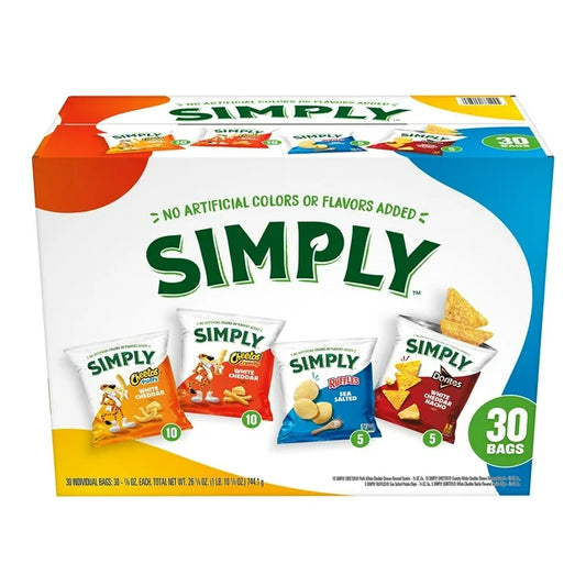 Simply Frito-Lay Mix, Variety Pack, 7/8 oz, 30 ct