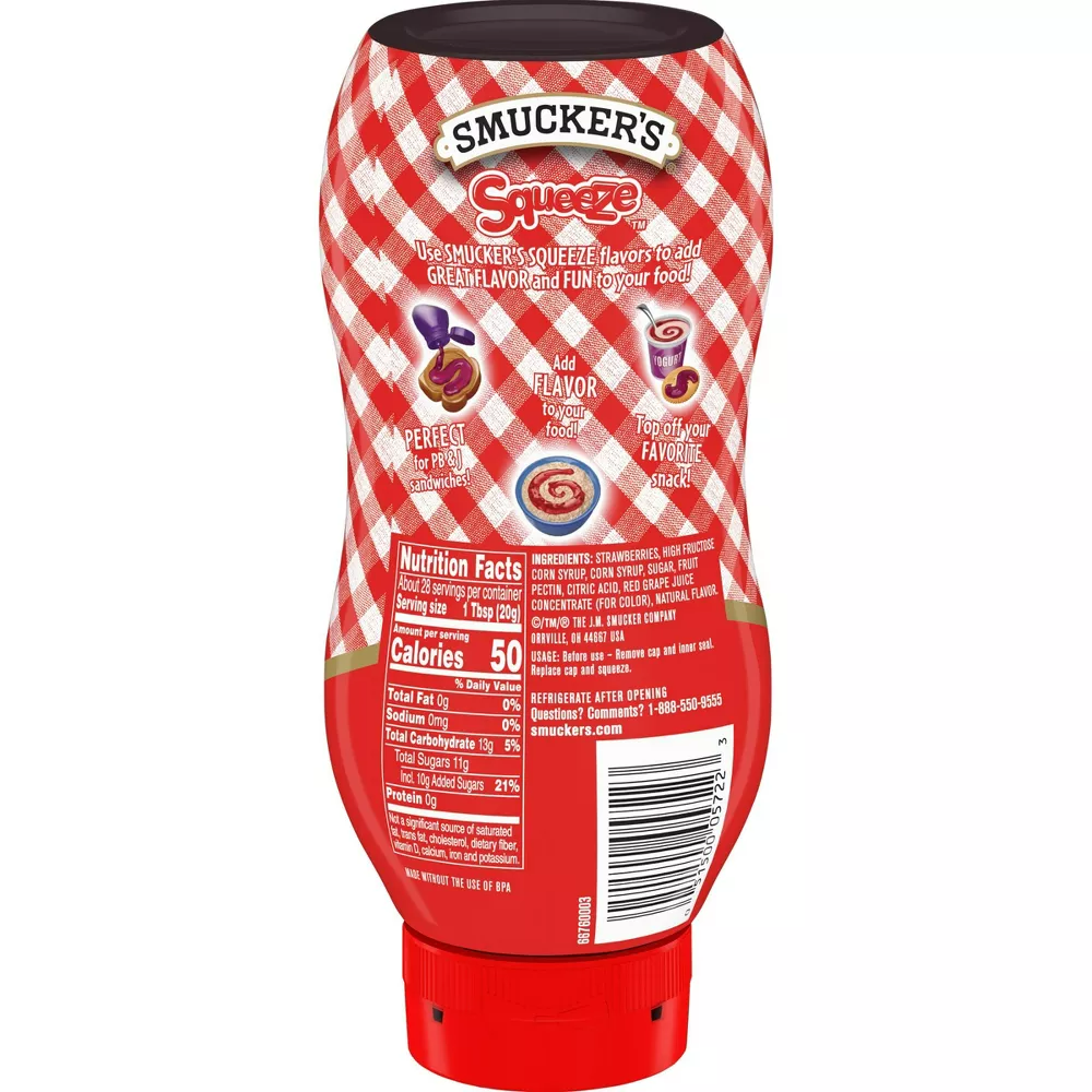 Smucker's Squeeze Strawberry Fruit Spread - 20oz