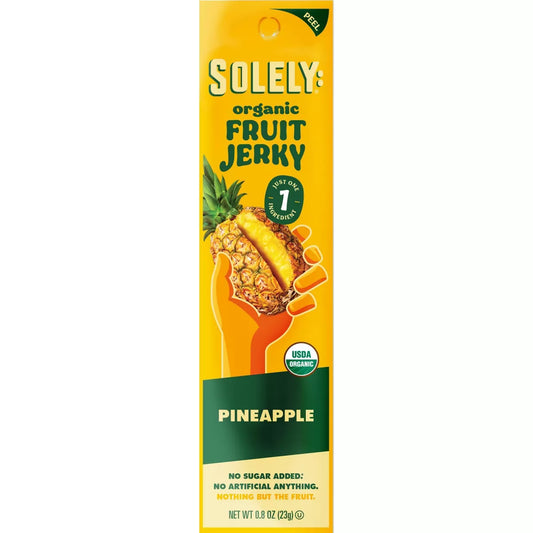 Solely Organic Pineapple Fruit Jerky, 0.8oz