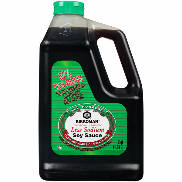 Kikkoman Soy Sauce, Less Sodium, 1.89 L