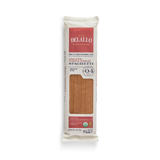 Delallo Organic Whole Wheat Spaghetti, 16 oz