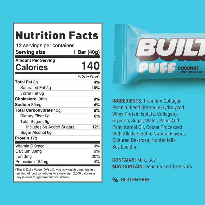 Built Coconut Marshmallow Puff Bar, 1.41 oz