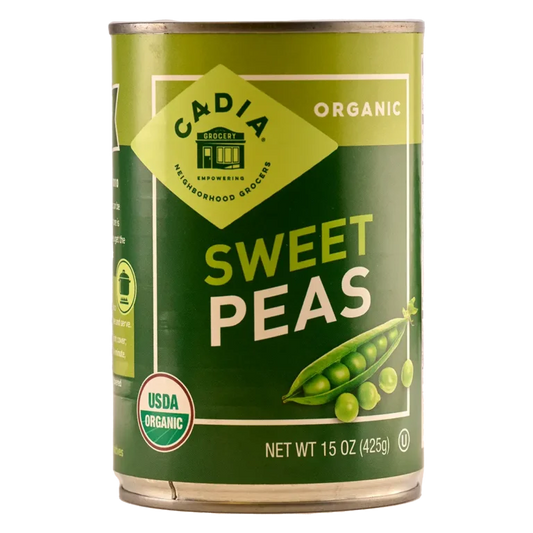 Cadia Organic Sweet Peas, 15 oz