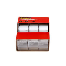 Scotch 3pk Transparent Tape 3/4" x 300"