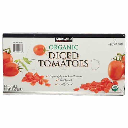 Kirkland Signature Organic Diced Tomatoes 8 ct, 14.5 oz