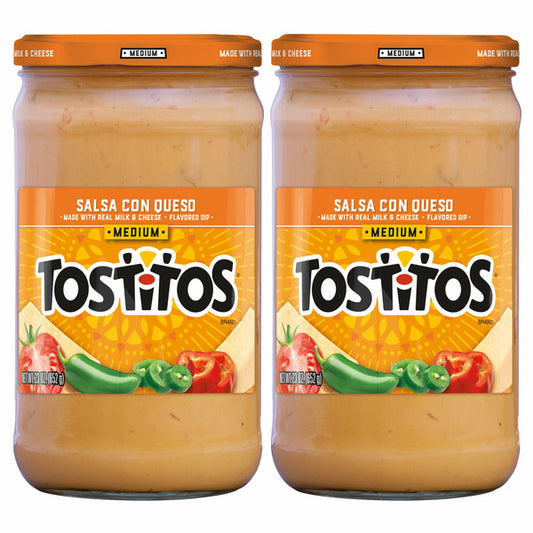 Frito Lay Tostitos Salsa Con Queso Dip, 23 oz, 2-count