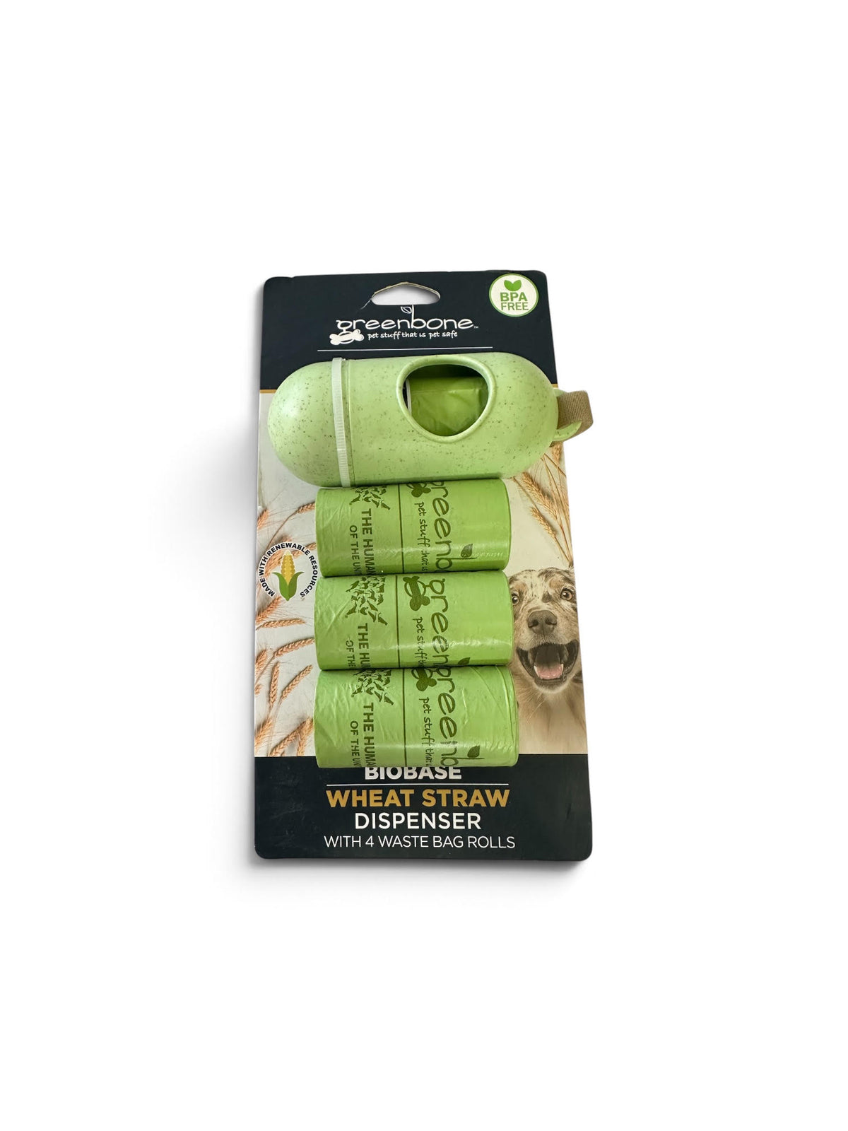 Greenbone Pet Waste Bags w/ Dispenser, 4 Count