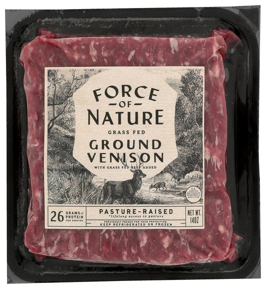 Force of Nature Grass-Fed Ground Venison, 14 oz