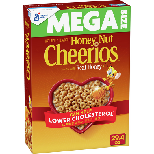 Honey Nut Cheerios Heart Healthy Cereal Mega Size, 29.4 oz