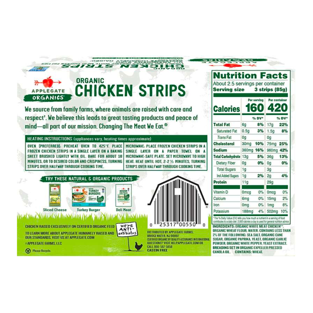 Applegate Farms Organic Frozen Chicken Strips, 8 oz